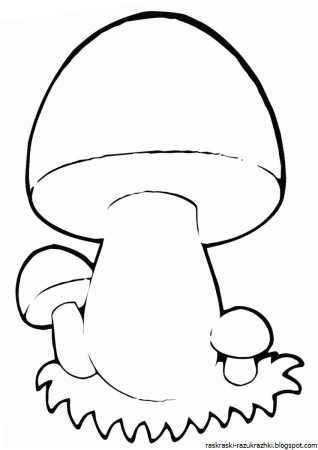 Грибочки раскраска для детей