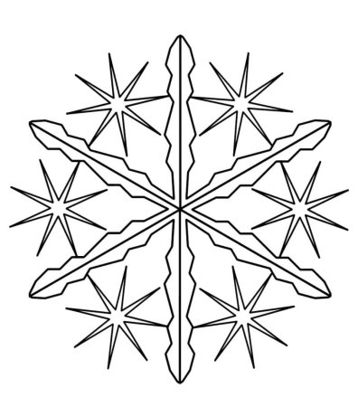 Снежинка раскраска