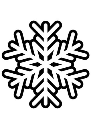 Снежинка раскраска