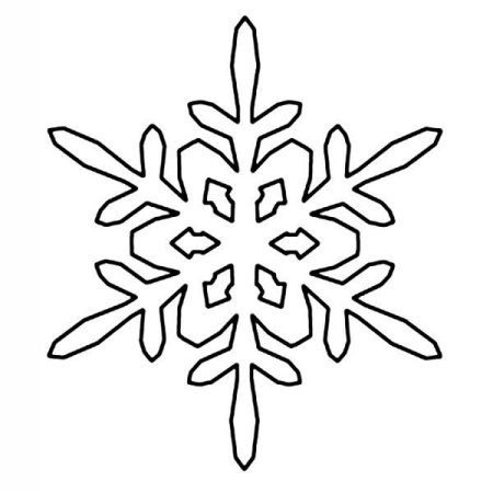 Снежинка раскраска для детей
