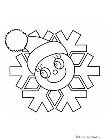 Снежинка раскраска