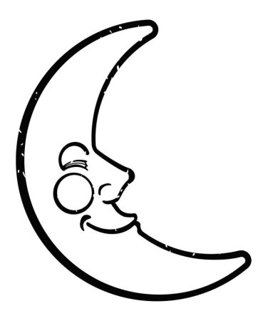 Месяц раскраска