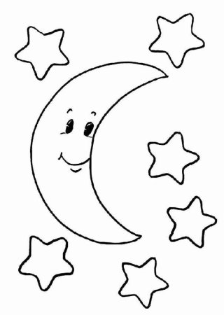 Трафарет месяца для вырезания