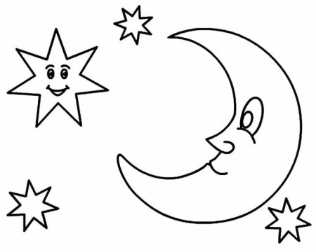 Месяц трафарет