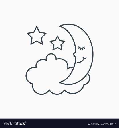 Луна раскраска