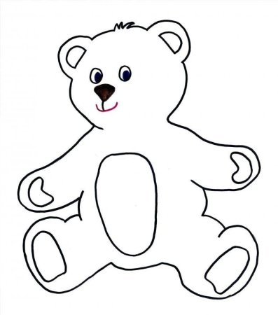 Мишка трафарет