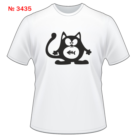 Однотонный рисунок на футболку