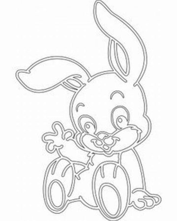 Контур кролика сзади