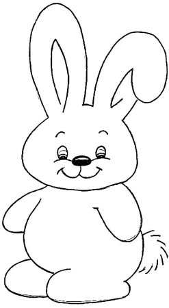 Зайчик раскраска для детей