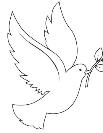 Трафарет голубя
