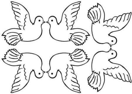 Трафарет голубя