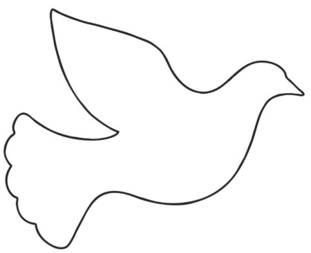 Голубь контур для вырезания