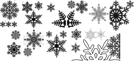 Рисунок из снежинок