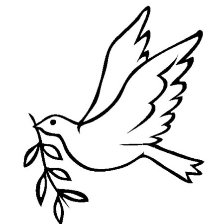 Голубь мира раскраска для детей