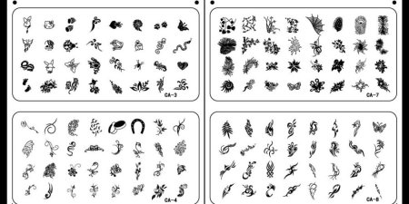 Маленькие трафареты для ногтей