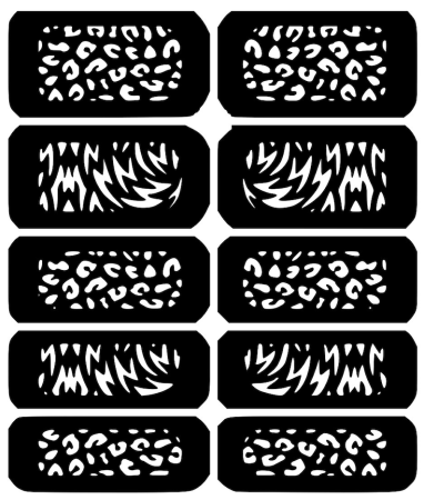 Наклейки на ногти трафареты