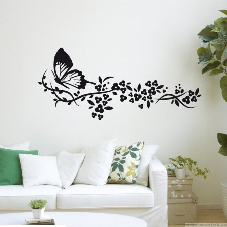 Нанесение трафарета на стену