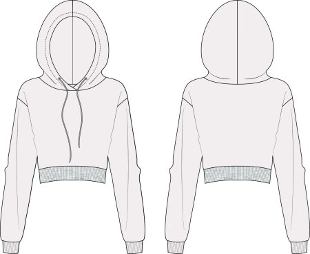 Лекала женской куртки с капюшоном