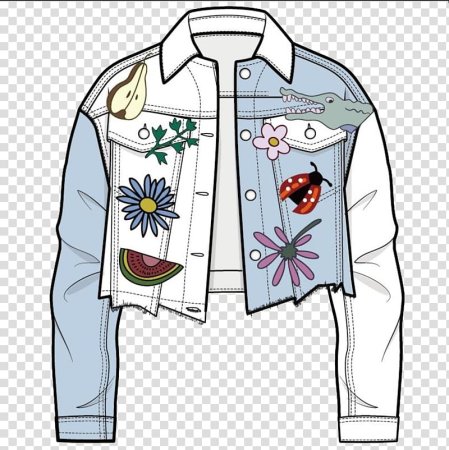 Набросок для рисования джинсовой куртки