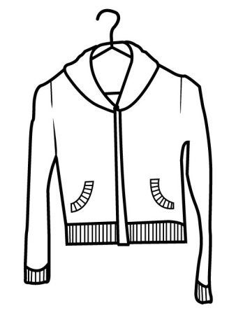 Раскраска кофта для девочки