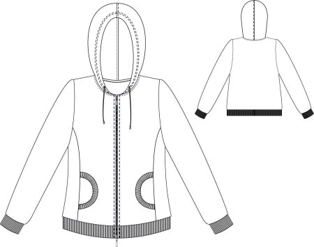 Толстовка женская лекала