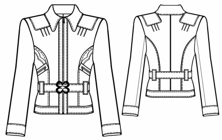 Эскиз жакета женского
