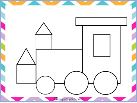 Аппликация из геометрических фигур для детей