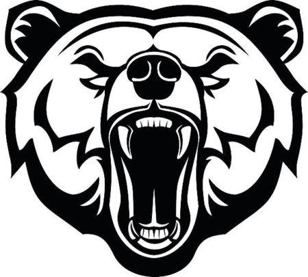 Стилизованная голова медведя