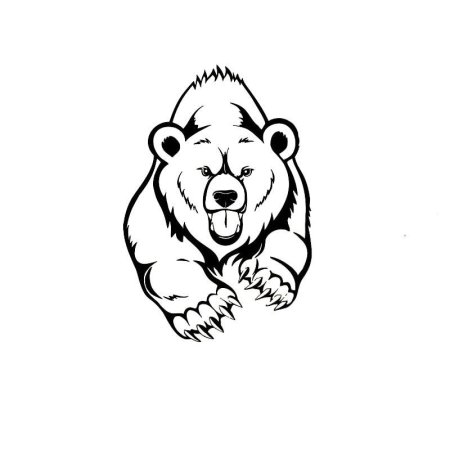 Медведь черно белый