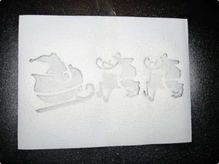 Снежок на окне рисование