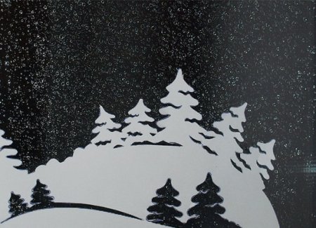 Зимние силуэты для вырезания