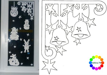 Новогодние уголки на окна