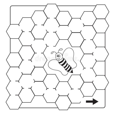 Раскраска пчелы и соты