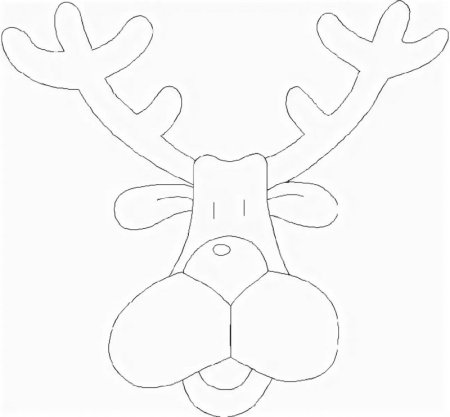 Трафарет оленя для вырезания