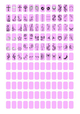 Тренировка рисования на ногтях