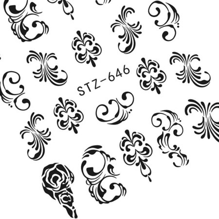 Трафарет для узора для ногтей