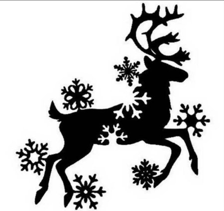 Новогодние силуэты на окна