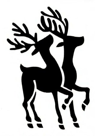 Трафарет "олени"