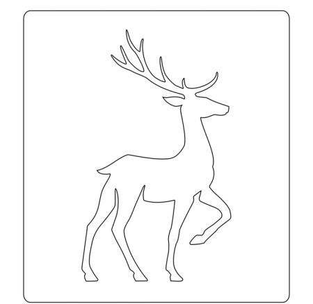 Трафарет "олени"