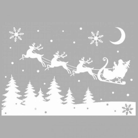 Новогодний олень трафарет