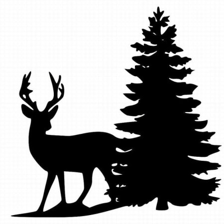 Олень на окно