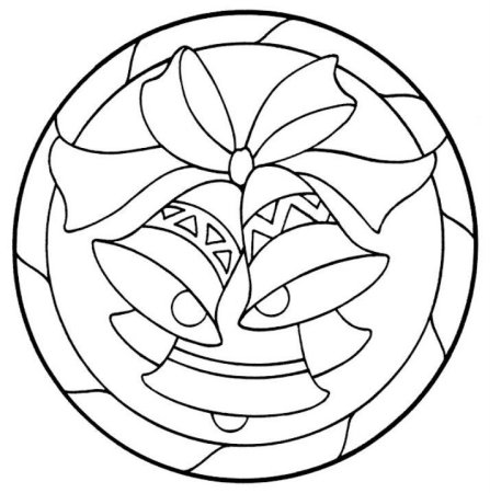 Новогодний витраж для вырезания