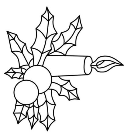 Новогодний витраж трафарет