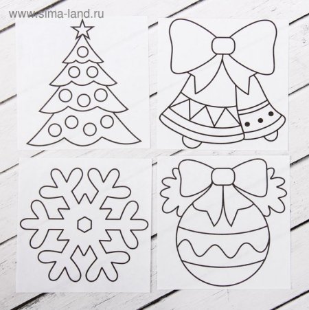 Новогодний витраж для детей