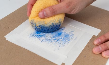 Рисование поролоном