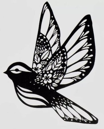 Трафарет птицы