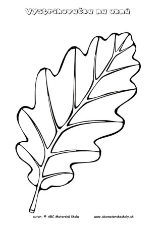 Листья дуба рисунок трафарет для вырезания (45 фото)
