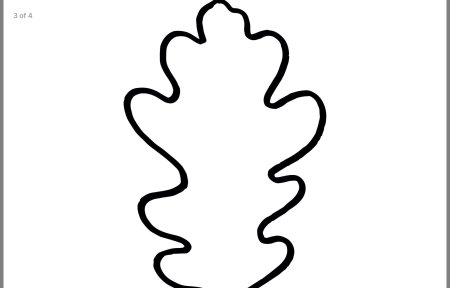 Дубовый лист контур