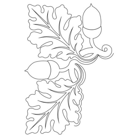 Дубовые листья орнамент