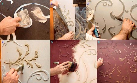 Трафарет для барельефа